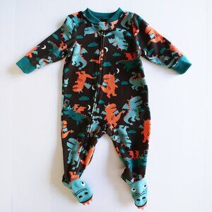 Carter's Fleece Dragon Footed Zip-Up Sleeper size 6 Months